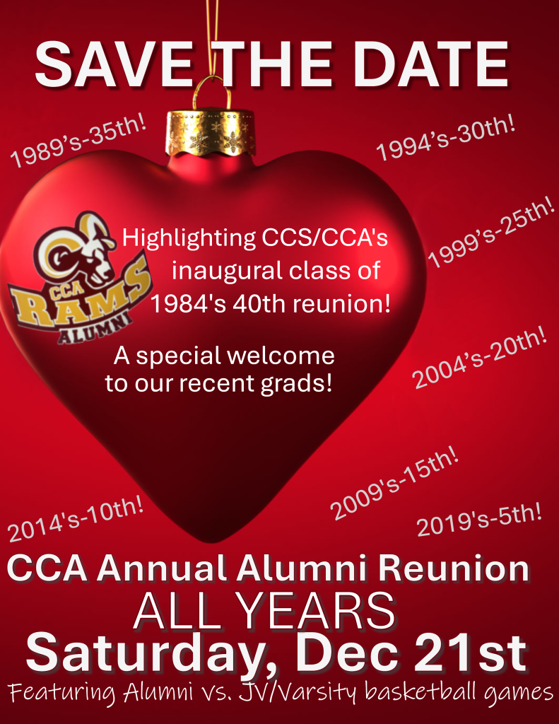 CCA Annual Alumni Reunion Banner